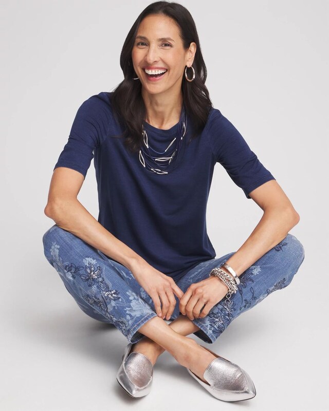 Touch of Cool Denim Short Sleeve Tee - image 2